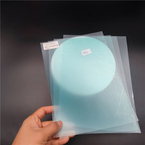 Clear polished polycarbonate film for protective screen