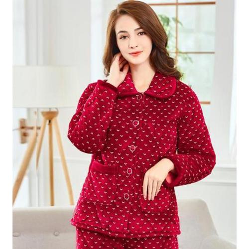 Women's pajamas in thick red