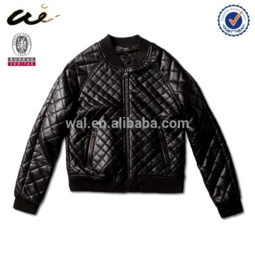 light weight woman padding pu jacket;light jacket;running jacket;shinny jacket