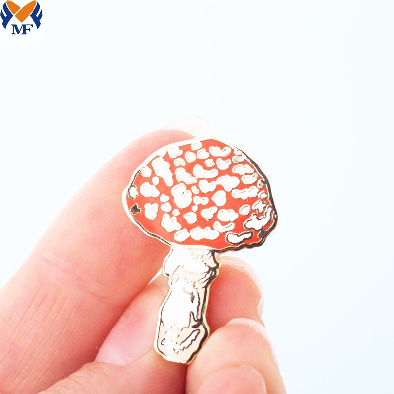 Metal Custom Plant Cute Mushrooms Pin