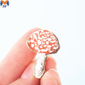 Metal Custom Plant Cute Mushrooms Pin