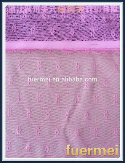 pink color polyester jacquard mesh fabric net fabric