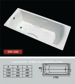 cheap enamel simple cast iron baths
