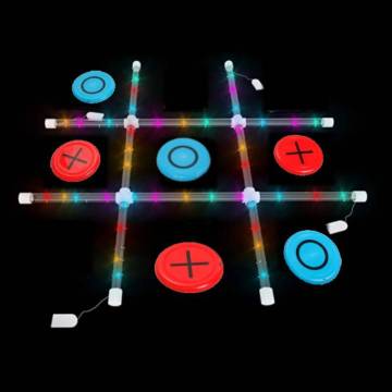 LED Tic Tac Toe Chess Game - Portable Party Toy for Children and Adults Indoor/Outdoor