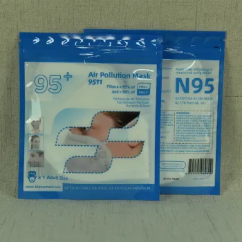 New Design KN95 Medical Face Mask Plastic Aluminum Foil Packaging Bag