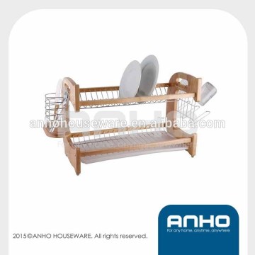 Special design C-shape wooden cutlery drainer
