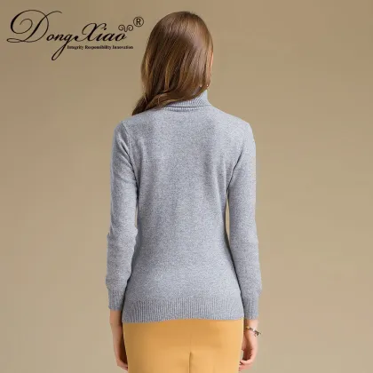 High Quality Long Sleeve Plain Knitted Cashmere Sweater