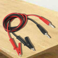1M Long Alligator Clip to Banana Plug Test Cable Pair for Multimeter