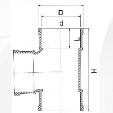 Din Drenagem Upvc Tee Cinza Cor