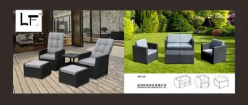 wholesale retailer 5pcs outdoor garden rattan sofa set
