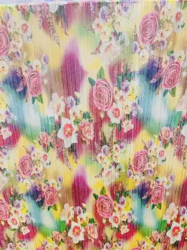 Poly Crepe Print Cloth Woven For Dress And Fashion Fabric