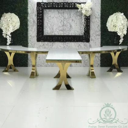 Luxury S-Shaped Banquet Dining Table for Wedding Events