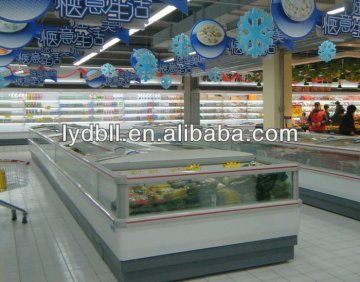 Supermarket 1.8M Dual Glass Island Case, chest freezer