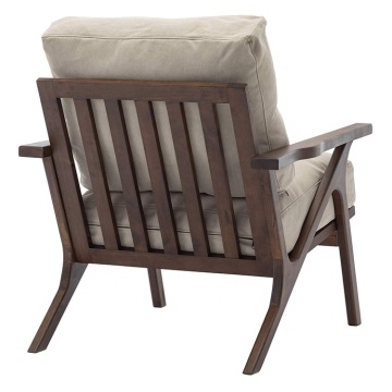 モダンなレストランシングルシートソファアーム木製椅子
