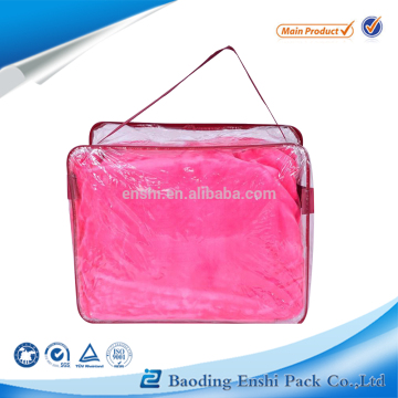 high quality plastic shoulder long bags for packing blanket
