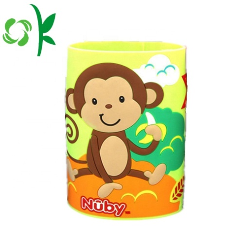 Manchon de tasse en silicone coloré motif de dessin animé pour les enfants