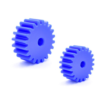 Customizable Wholesale Blue Nylon Spur Gear - 2.5 Mold with 12-100 Teeth for Mechanical Transmission