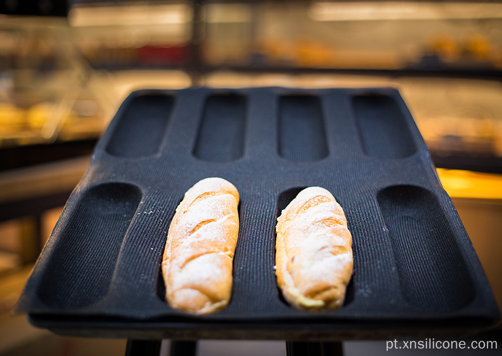 Silicone não-bastão de pão de baguete de molde de pão