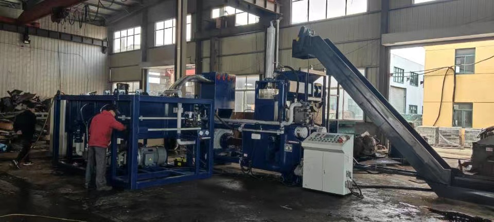 Horizontal Hydraulic Steel Chips Scrap Block Making Machine