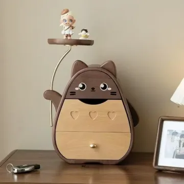 Organizzatore di gioielli in legno massello per gatti