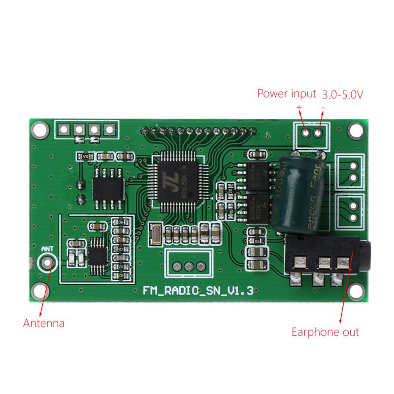 PLL LCD Digital FM Radio Receiver Module 87-108MHZ Wireless Microphone Stereo Drop Shipping Support