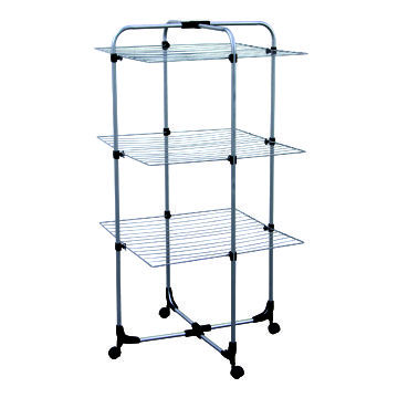 3-tier Clothes Dryer Rack with Silver Powder Coating