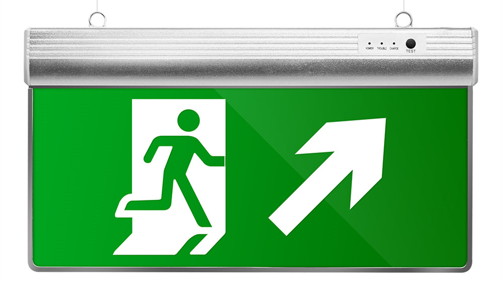 LED exit sign light for public building