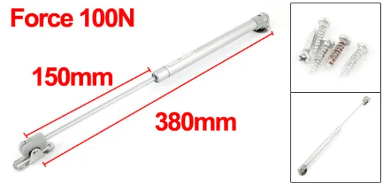 UXCELL Silver Tone 100N 15" Long Gas Spring Shock Support Lift Arms Strut