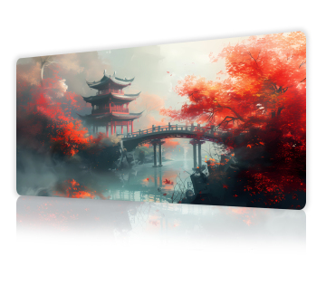 XL Extended Non-Slip Nature Rubber Landscape Gaming Keyboard and Mouse Mat