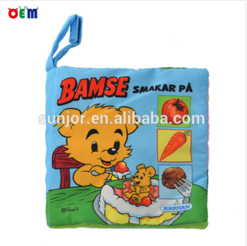 Innovative new cloth play book educational soft plush cloth book for baby