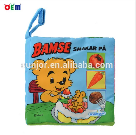 Innovative new cloth play book educational soft plush cloth book for baby