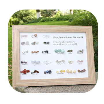 24 Kinds of Natural Crystal Raw Stone Set for Decoration