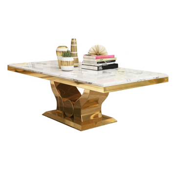 Foshan Factory Rose Gold Stainless Steel Coffee Tea End Table