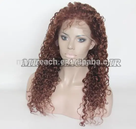 2016 hot selling virgin Malaysian hair kinky curly wig