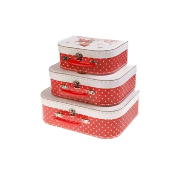 Decorative Print Mini Cardboard Suitcase