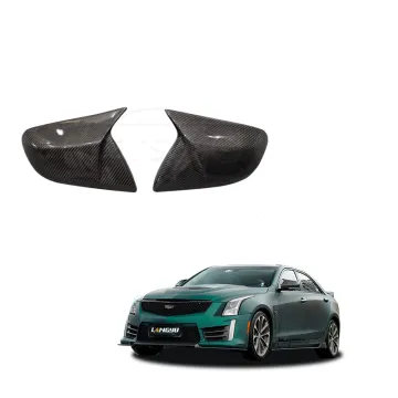 Real Carbon Fiber Side Door Rear View Mirror Cover for Cadillac ATS 2013-2019