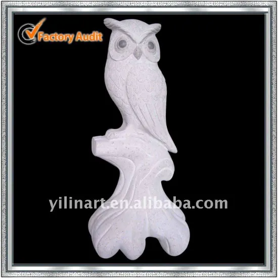 Marble Stone carving Owl Statue For garden YL-D185