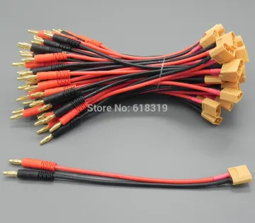 Xt60 4.0 Banana Plug RC Battery Charge Cable Male Female