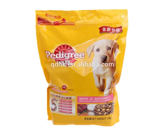 bottom gusset dog treats plastic packaging bag doypack pouch