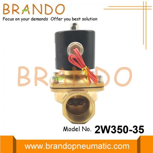 2W350-35 1 1/4 &quot;Brass Electric Solenoid Valve Water