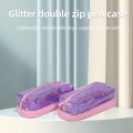 Glitter Double Zipper Waterproof School Pen Kes untuk Kanak -kanak