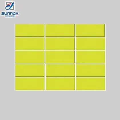 75x150mm unique color apple green ceramic wall subway tiles made in China