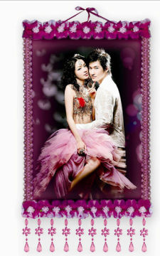 Full Color Heat Sublimation Wedding Picture Printing With Wooden Pole, Iso9001 2000