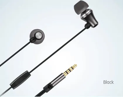 black color In-ear Wire Earphone