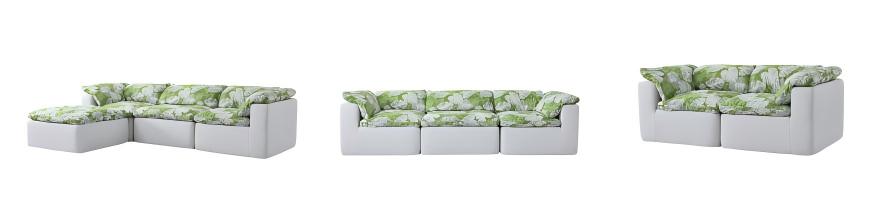 floral pattern modular compression sofa