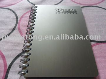 aluminium cover spiral notebook