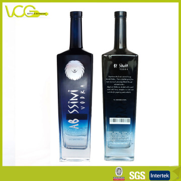 750ml Glass Vodka Bottle with Hot Stamping