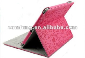 High quality PU leather case for ipad 2 for Ipad 3.E