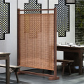 Vintage living room rattan room divider privacy screen