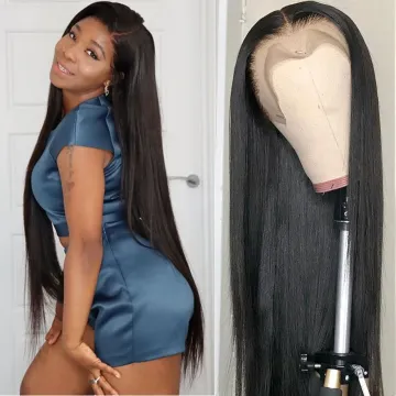 Hd Virgin Brazilian Human Hair Lace Front Wig Straight Raw Brazilian Human Hair Wigs For Black Women,Front Lace Wig Human Hair